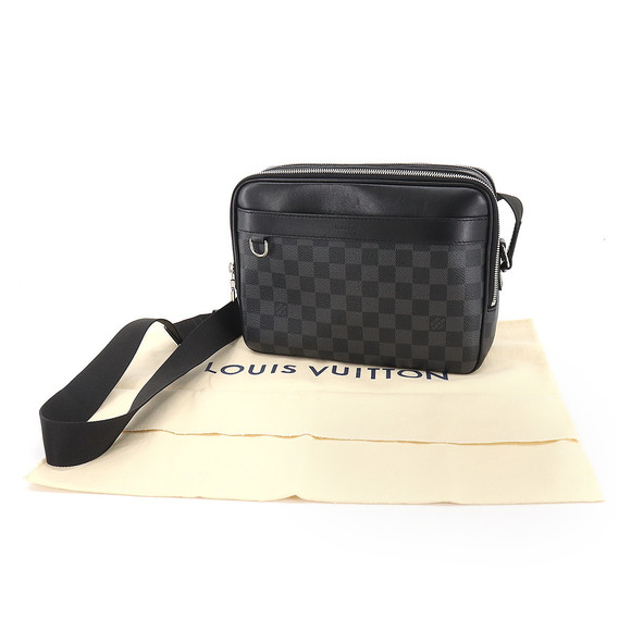 Louis Vuitton Damier Graphite Trocadero Messenger PM Shoulder Bag Black - Picture 7 of 8